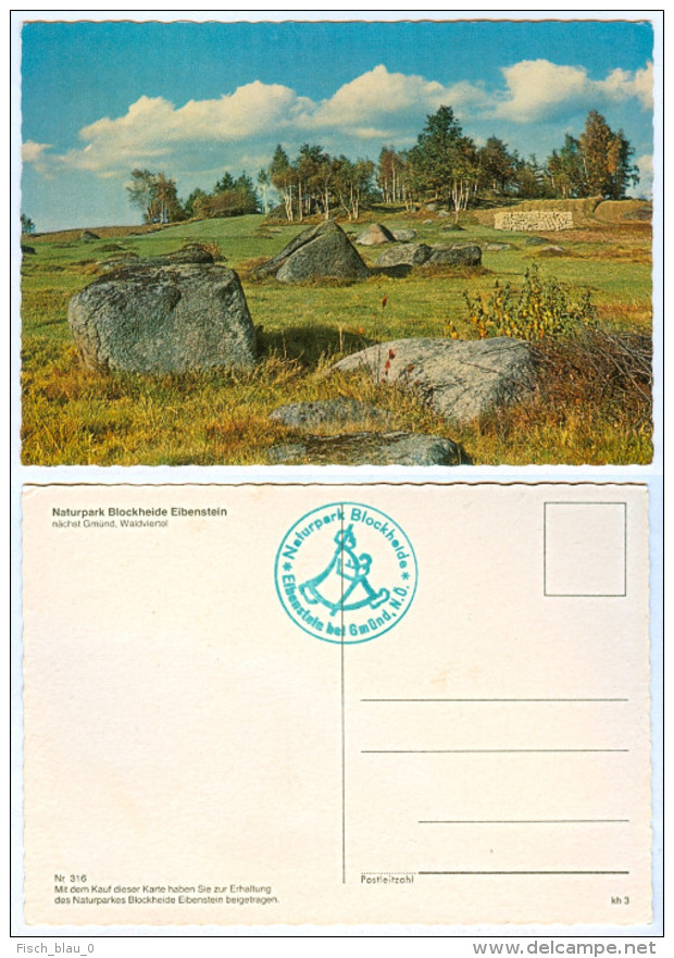 AK 3950 Gmünd Blockheide Eibenstein Waldviertel Niederösterreich Österreich NÖ Naturpark Austriria Autriche Stempel - Gmünd