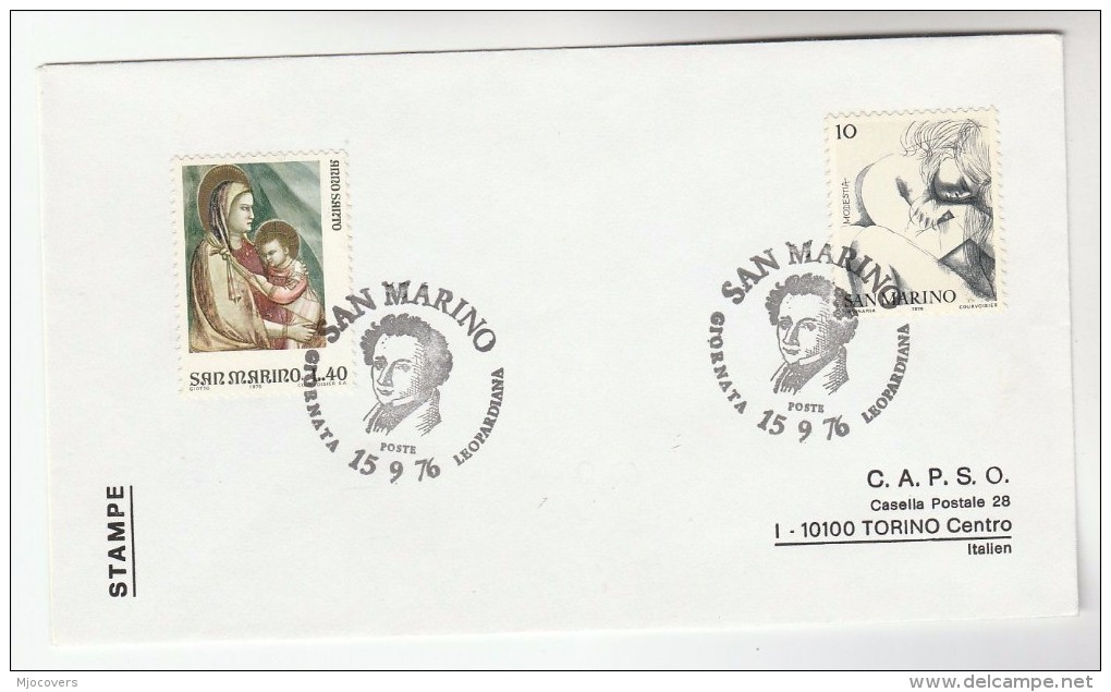 1976 SAN MARINO Stamps COVER Art - Covers & Documents