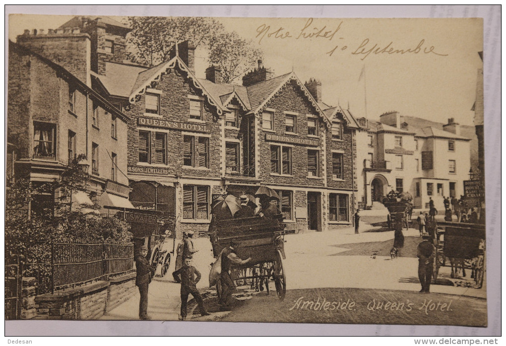 CPA Ambleside Queen's Hotel - Attelages - MB01 - Ambleside