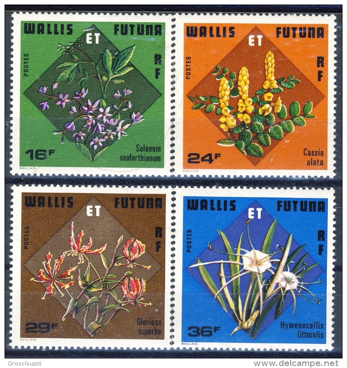 Wallis Et Futuna 1978 Serie N. 213-216 Fiori MNH Catalogo € 10 - Unused Stamps