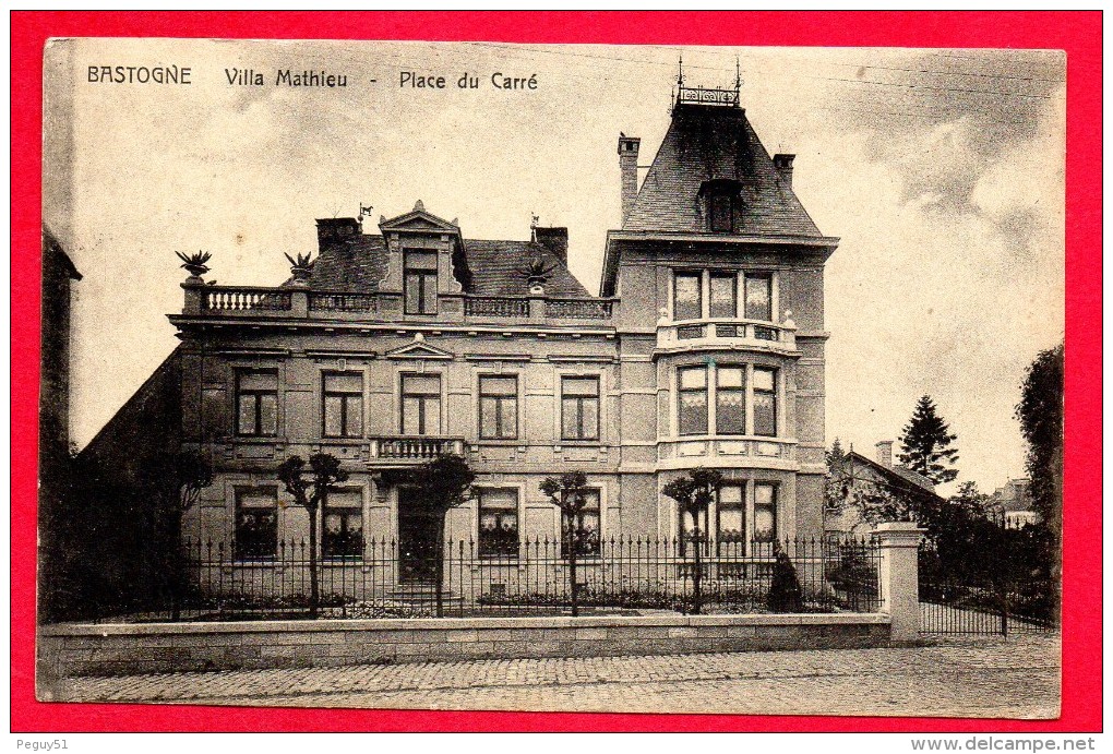Bastogne. Villa Mathieu, Place Du Carré. 1919 - Bastogne