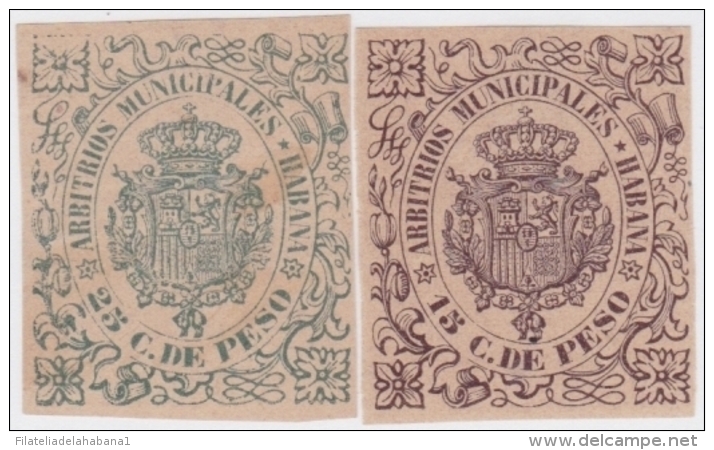 LOC-20 CUBA SPAIN ESPAÑA. HAVANA REVENUE LOCAL. ARBITRIOS MUNICIPALES MH. - Strafport