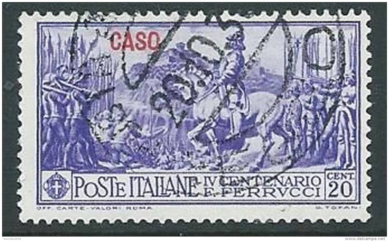 1930 EGEO CASO USATO FERRUCCI 20 CENT - U26-8 - Egeo (Caso)