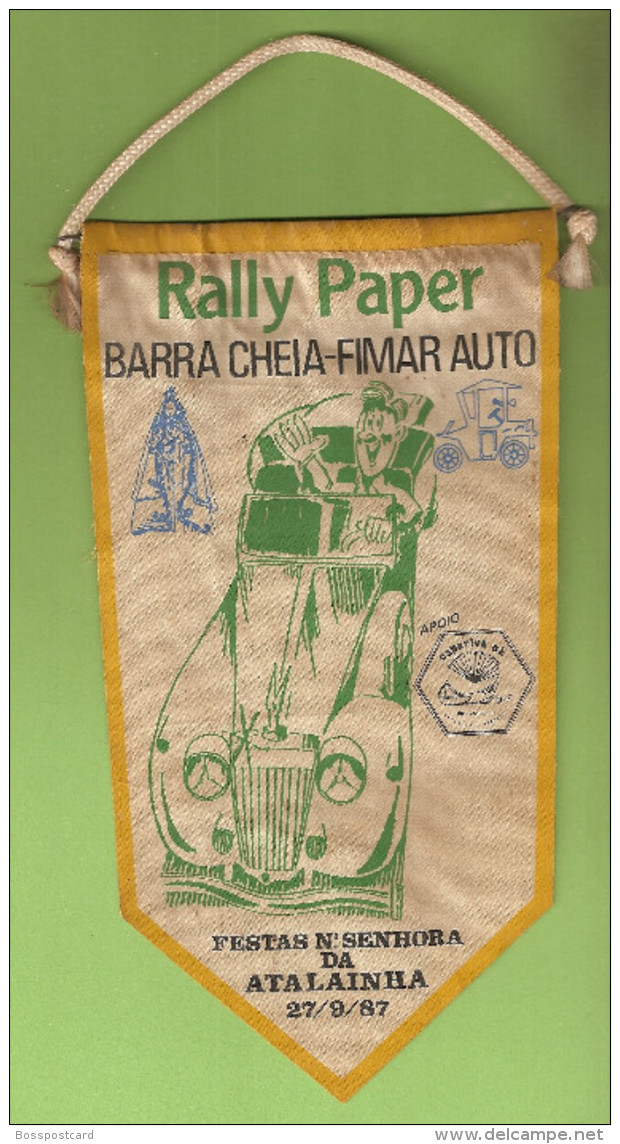 Costa Da Caparica - Galhaderte Rally Paper, 1987 - Atalainha - Pennant - Fanion. Almada. - Bekleidung, Souvenirs Und Sonstige
