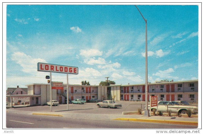 Route 66, Lorlodge Motel Albuquerque New Mexico, C1960s Vintage Postcard - Ruta ''66' (Route)