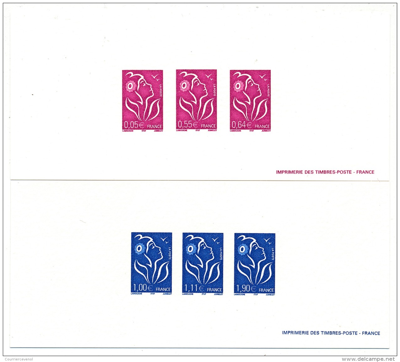 FRANCE - 5 Gravures  Au Type LAMOUCHE - 2004-2008 Marianne (Lamouche)