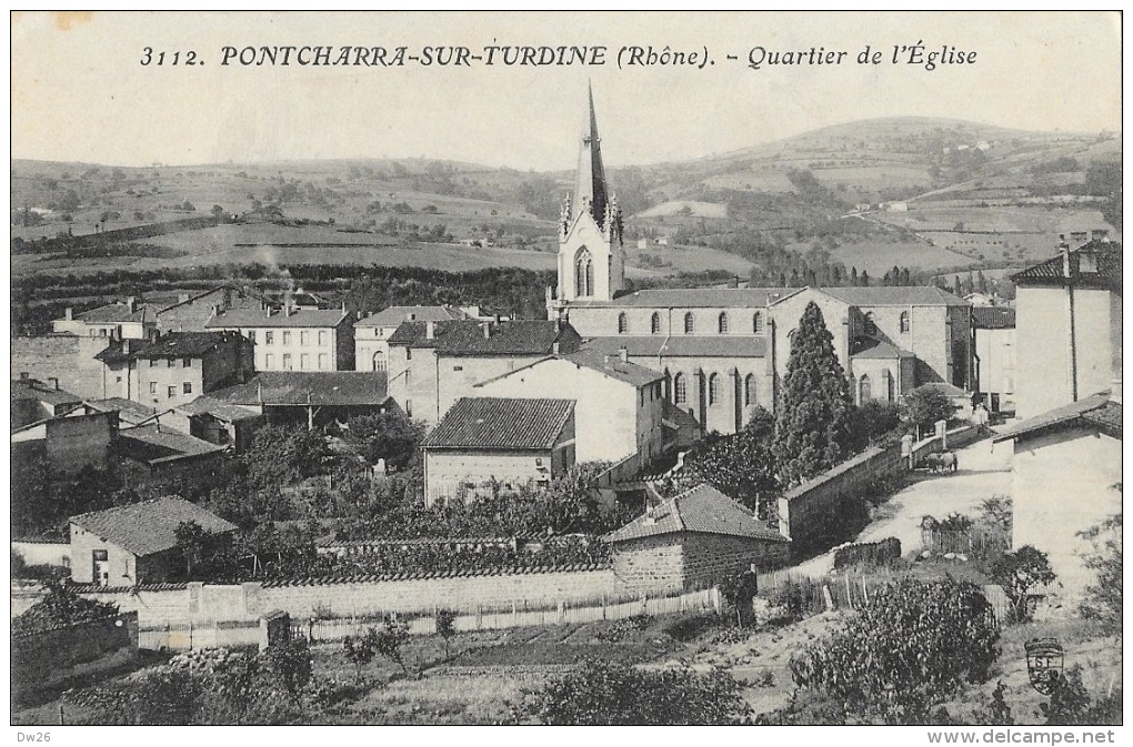 Pontcharra-sur-Turdine (Rhône) - Quartier De L´Eglise - Carte S.F. N°3112 - Pontcharra-sur-Turdine