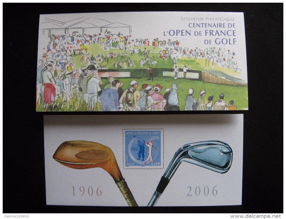 A). TB B.F. Souvenir N°13 :Centenaire De L´Open De France De Golf, Avec Encart, Neuf XX. - Bloques Souvenir