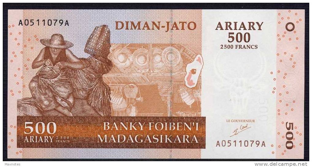 MADAGASCAR  : Banconota 500 Ariary - FDS - Madagascar