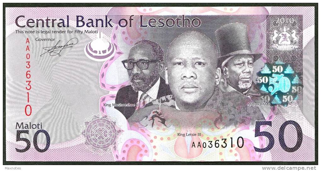 LESOTHO  : 50 Maloti - 2010 - Lesoto