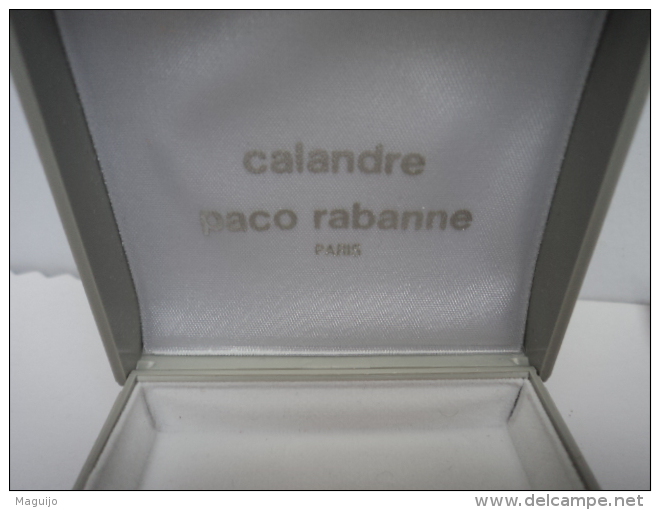 PACO RABANNE  " PETITE BOITE  VIDE , IMPECCABLE POUR " CALANDRE"   LIRE ET VOIR !! - Miniatures Femmes (sans Boite)