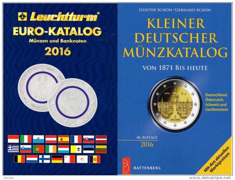 2016 Schön Kleiner Deutschland+Leuchturm EURO-Münzkatalog Neu 27€ Coin D 3.Reich Saar Memel Danzig SBZ DDR AM BRD EUROPA - Numismatics