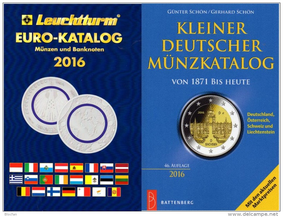 2016 Schön Kleiner Deutschland+Leuchturm EURO-Münzkatalog Neu 27€ Coin D 3.Reich Saar Memel Danzig SBZ DDR AM BRD EUROPA - Numismatique