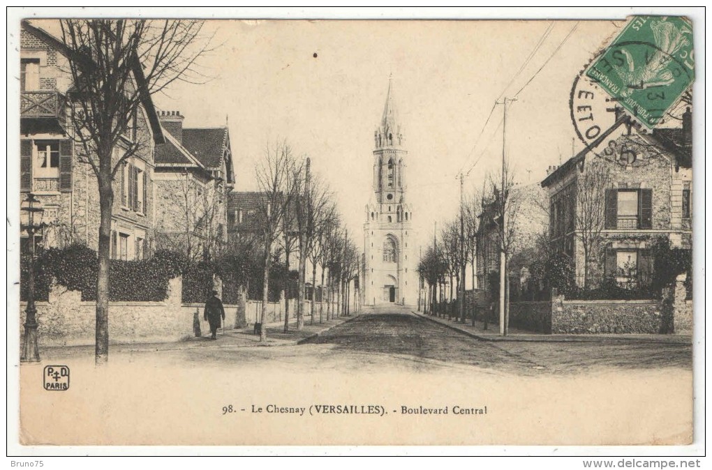 78 - LE CHESNAY (Versailles) - Boulevard Central - PH 98 - 1911 - Le Chesnay