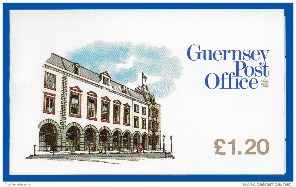 GUERNSEY/GUERNESEY 1985 BOOKLET COVER FRENCH HALLES £1.20p S.G. G B29 CARNET  YT C292(I) - Guernesey