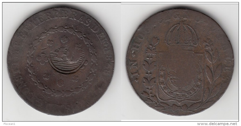 **** BRAZIL - BRESIL - 40 REIS (1835) 1828 R (host Date) PEDRO I - COUNTERMARKED COINAGE **** EN ACHAT IMMEDIAT !!! - Brésil