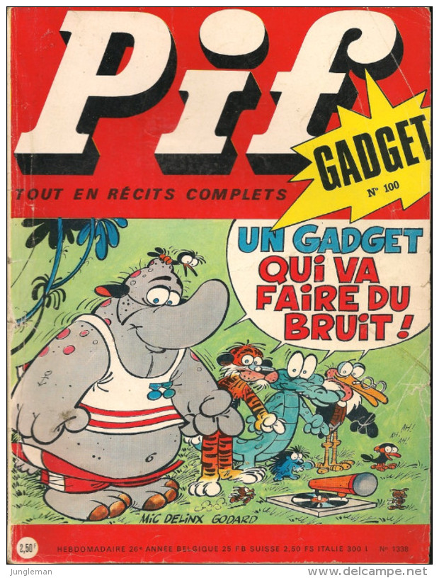 Pif Gadget N° 100 De Janv 1971 - Avec Gai-Luron, Couik, Nestor, Les As, Loup Noir, Jack Flash, Pifou, Léo. Revue En BE - Pif & Hercule