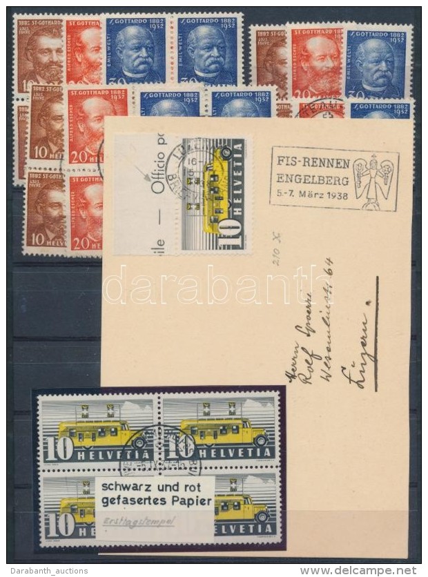 ** O Svájc 1932-1937 Kis Tétel / Small Lot - Other & Unclassified