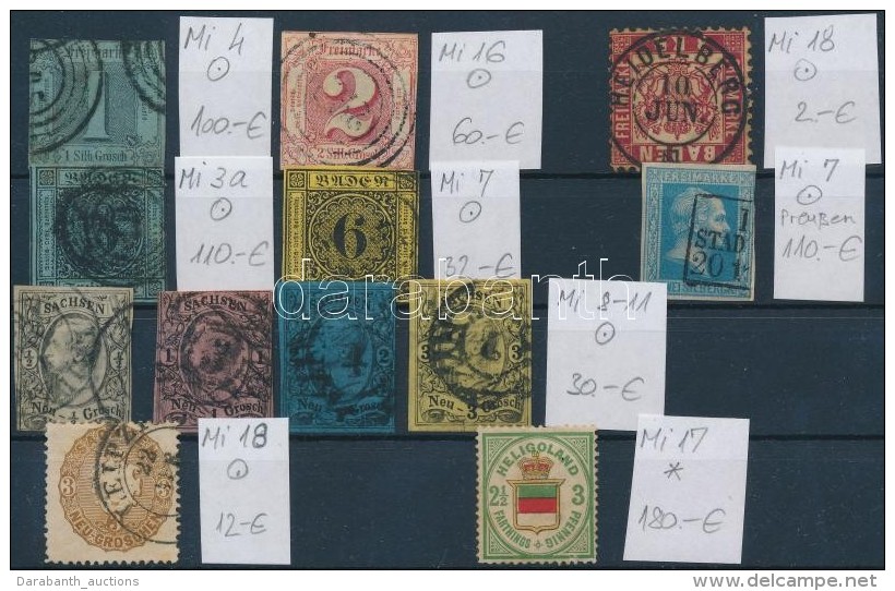 * O Német államok 12 Db Bélyeg / German States 12 Stamps (Mi EUR 636,-) - Other & Unclassified