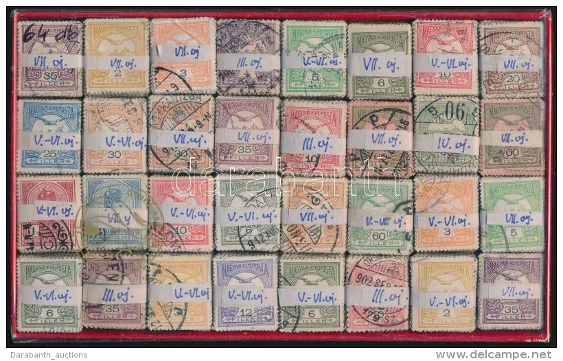 O 1900-1913 64 Db SokszínÅ± Turul Bündli / 64 Turul Bundles Of 100, Colorful - Other & Unclassified