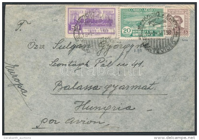 1939 Légi Levél Balassagyarmatra / Airmail Cover To Hungary - Other & Unclassified