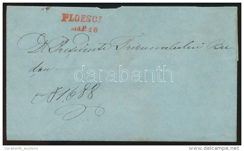 ~1860 Ex Offo Piros / Red 'PLOESCI' Signed: Pascanu - Other & Unclassified