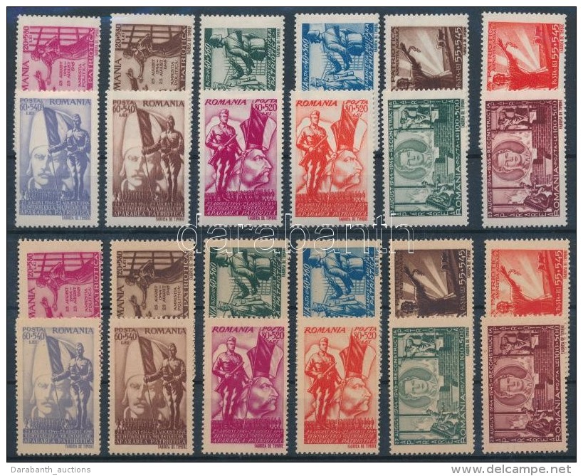 ** * 1945 Kommunista Milícia 2 Klf Sor / Mi 885-896 X + Y Sets (**Mi EUR 300,-) (az Y Sor Falcos / Set Y Is... - Other & Unclassified