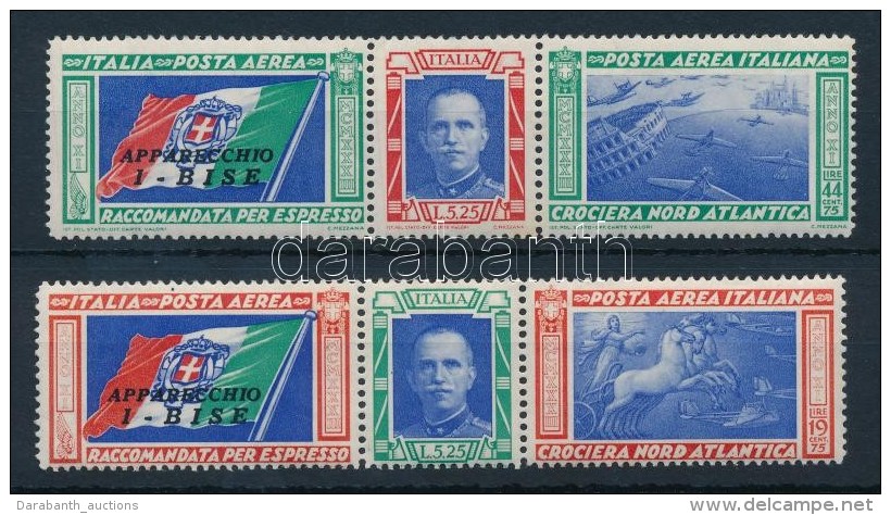 ** 1933 Róma-Chicago Repülés BISE Mi 445-446 (Mi EUR 500,-) - Other & Unclassified