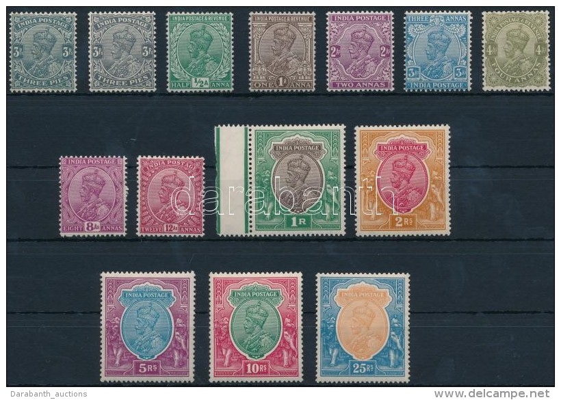 ** 1926 Forgalmi Sor, Benne Színváltozat Mi 100-112 With Colour Variety - Other & Unclassified