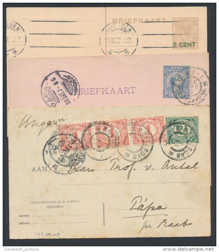 1898-1927 3 Db Küldemény Magyarországra / 3 Postcards To Hungary - Other & Unclassified