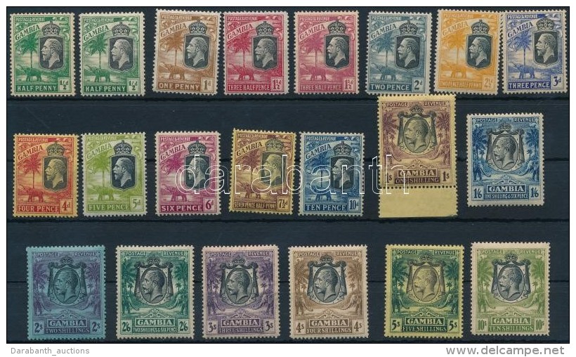 ** * 1922 Forgalmi Sor Színváltozatokkal Mi 93-111 With Colour Varieties (Mi 108-111 Falcos / Hinged) - Other & Unclassified