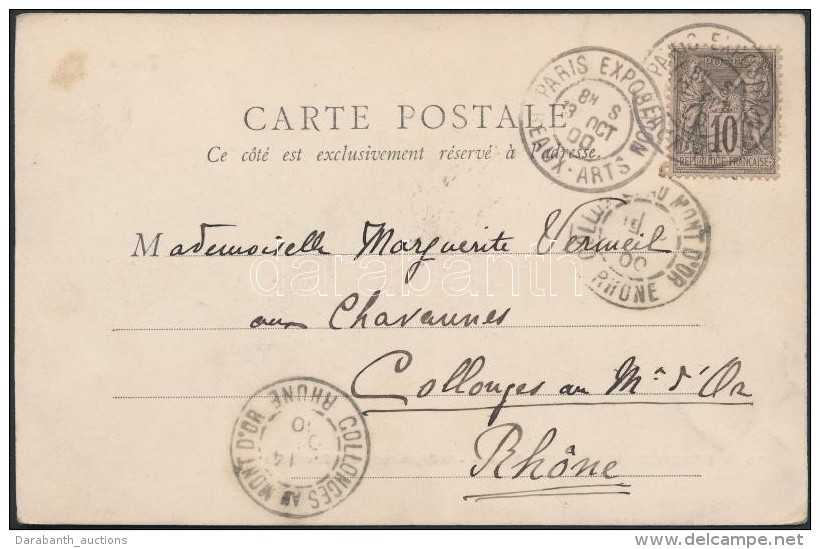 1900 Képeslap A Párizsi Világkiállításról / Postcard 'PARIS... - Sonstige & Ohne Zuordnung