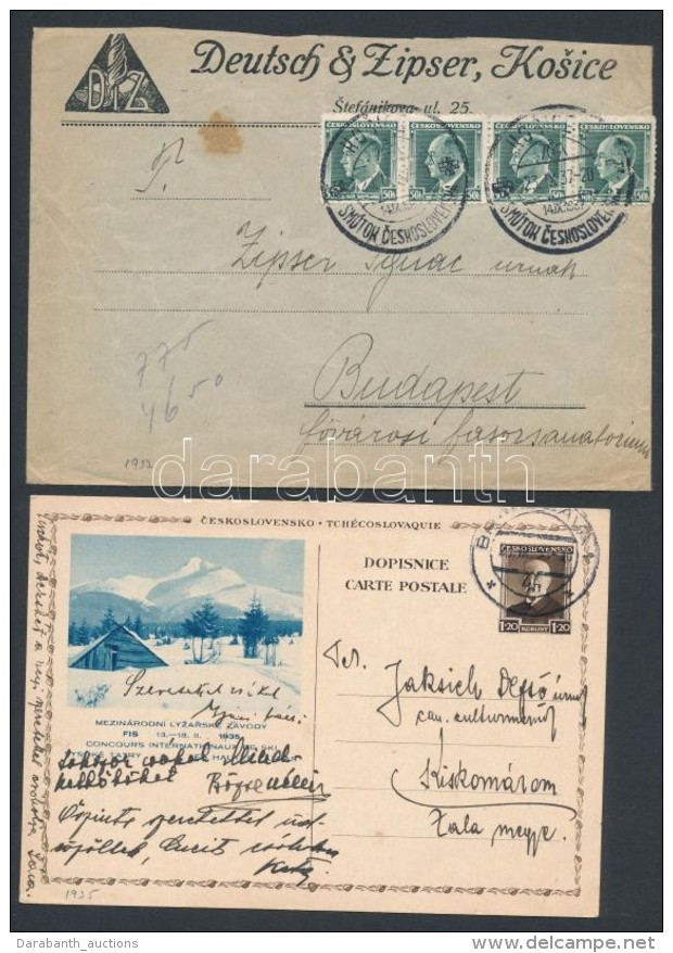 1920-1935 5 Db Küldemény Magyarországra / 5 Covers, Postcards To Hungary - Other & Unclassified