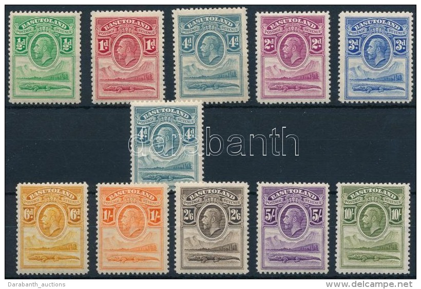 ** 1933 Forgalmi Sor Benne 4p Magasabbra Fogazva / Mi 1-10, 4p With Size Variety - Other & Unclassified