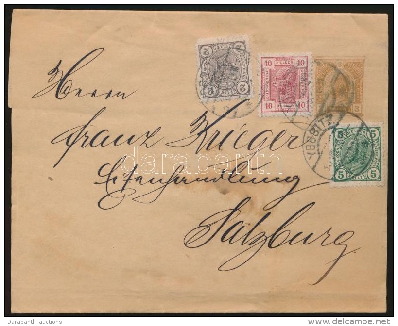 1906 Díjkiegészített Díjjegyes Címszalag / PS - Wrapper With Additional Franking... - Other & Unclassified