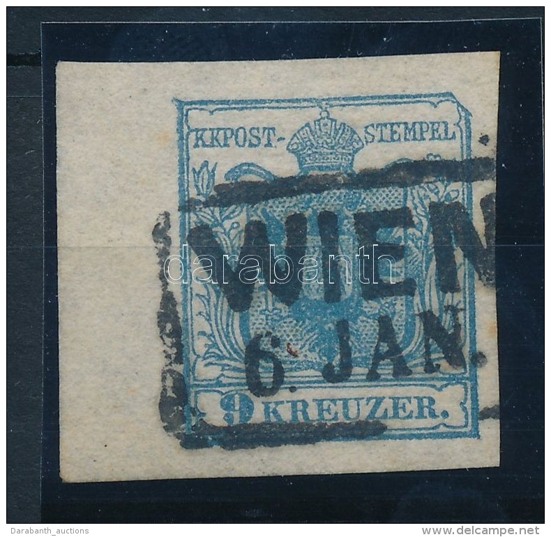 O ~1850 9kr ívszéli 'WIEN' (letört Sarok / Broken Corner) - Other & Unclassified