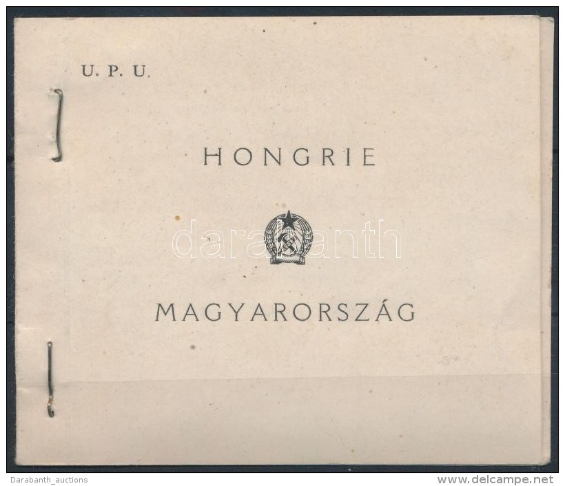 ** 1949 UPU Füzet 6 'C' Sorral, 2 Szélén Vágott (35.000) / Stamp Booklet With 6 X 1056... - Other & Unclassified