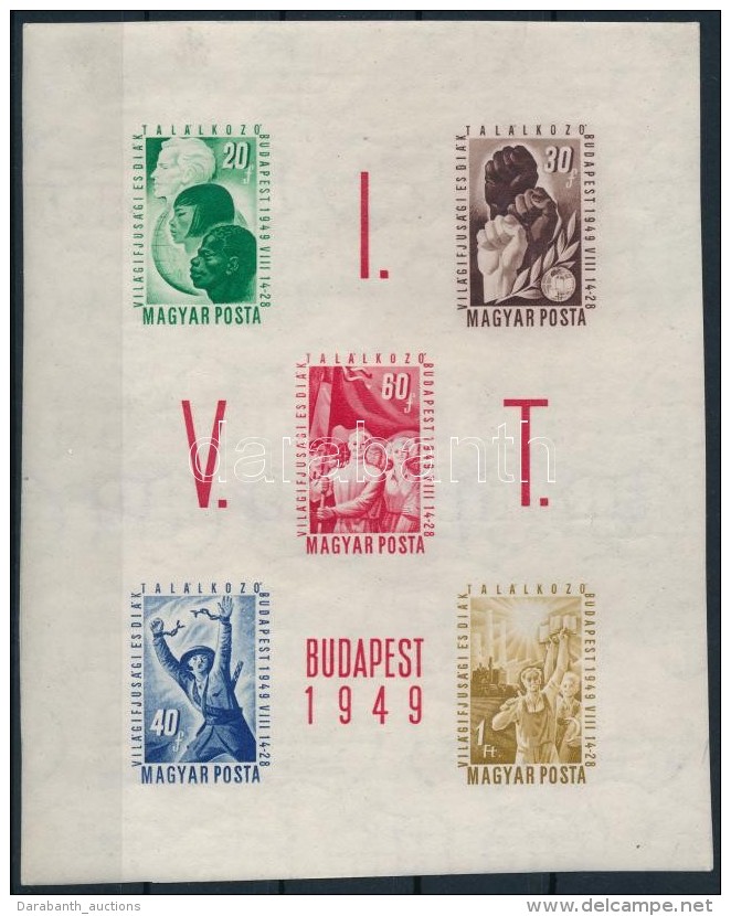 ** 1949 VIT (I.) - Budapest Vágott Blokk (500.000) / Mi Bl 16 Imperforate Block - Other & Unclassified