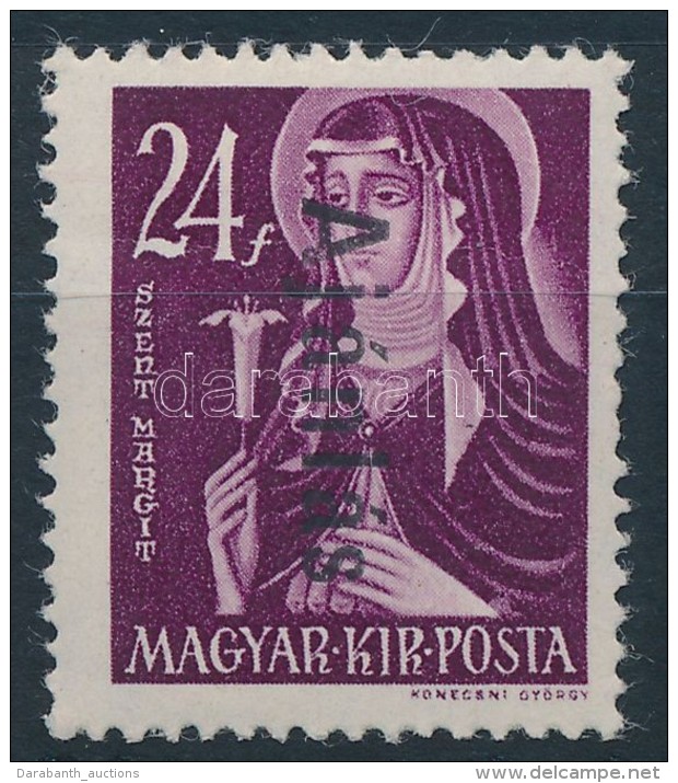 ** 1946 BetÅ±s III. Ajánlás/24f Piros Helyett Fekete Felülnyomással / Mi 875 With Black... - Other & Unclassified