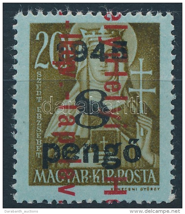 ** 1946 BetÅ±s III. Helyi Lev. Lap/20f Elcsúszott, Dupla Felülnyomással / Mi 871 With Shifted... - Other & Unclassified