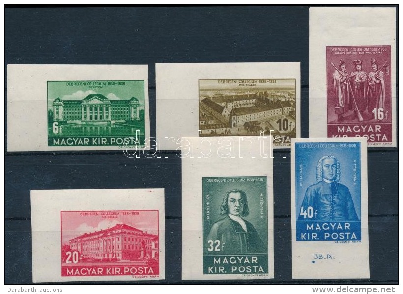 ** 1938 Debrecen ívszéli Vágott Sor (80.000) / Mi 591-592 Imperforate Margin Set - Other & Unclassified