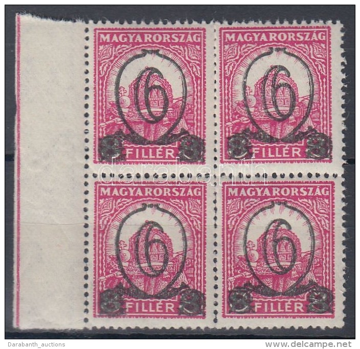 ** 1931 KisegítÅ‘ 506B ívszéli Négyestömb (48.000) / 472yA Margin Block Of 4 - Other & Unclassified