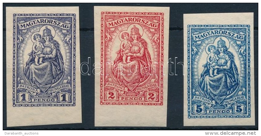 ** 1926 Keskeny Madonna Vágott Sor (100.000) / Mi 427-429 Imperforate Set - Other & Unclassified