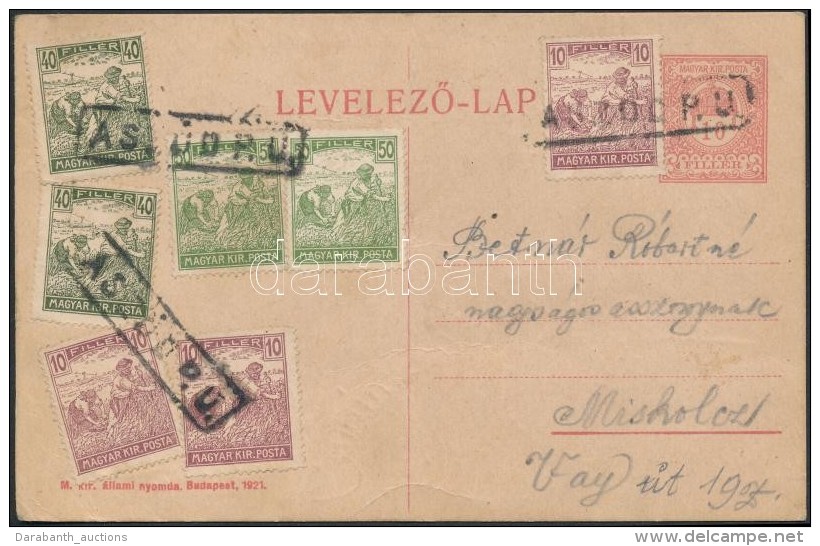 1922 Díjjegyes LevelezÅ‘lap 'ASZÓD' Pályaudvari Bélyegzéssel / PS-card With... - Other & Unclassified