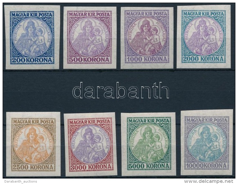 ** 1921/1925 Koronás Madonna Vágott Sor (50.000) / Mi 374-379, 401-402  Imperforate Set - Other & Unclassified