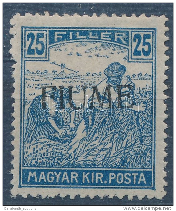 * Fiume 1918 Arató 25f Kézi Felülnyomással / Mi 15 With Manual Overprint. Signed: Bodor - Other & Unclassified