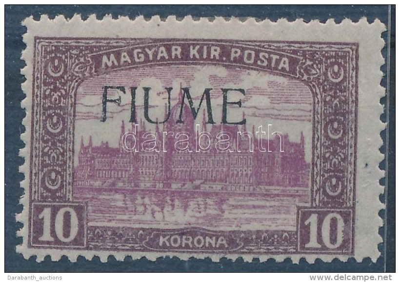 * Fiume 1918 Parlament 10K Gépi Felülnyomással (950.000) / Mi 25 With Machine Overprint.... - Other & Unclassified