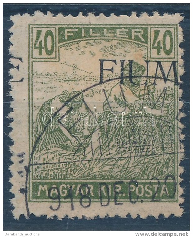 O Fiume 1918 Arató 40f Gépi Felülnyomással / Mi 17 With Machine Overprint. Signed: Bodor - Other & Unclassified