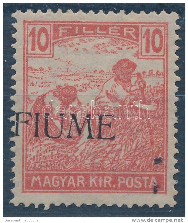 * Fiume 1918 Arató 10f Gépi Felülnyomással (3.300.000) / Mi 12 With Machine Overprint.... - Other & Unclassified