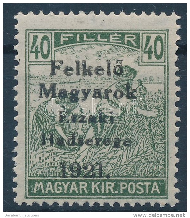 ** Nyugat-Magyarország V. 1921 Arató 40f A Felülnyomás... - Other & Unclassified